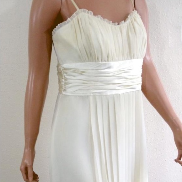 Bridal Democracy Cream White Pleat Cocktail Dress - Picture 6 of 8